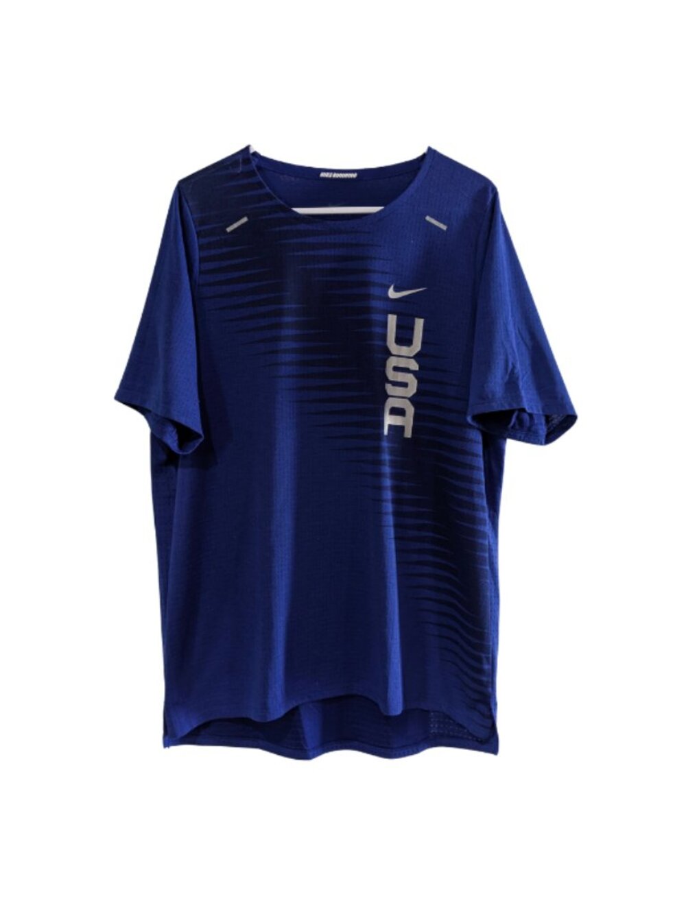 Nike Men's Team USA Running Dri-FIT Rise 365 T-Shirt, Blue, Large, Short Sleeve